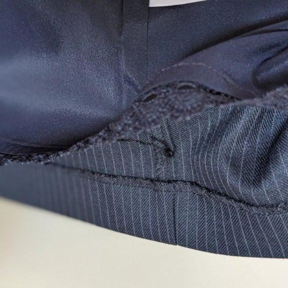 Classic Sheath Dress NEW Sleeveless, Pin-stripe Blue Suiting, Smooth, Lands' End - Picture 10 of 16